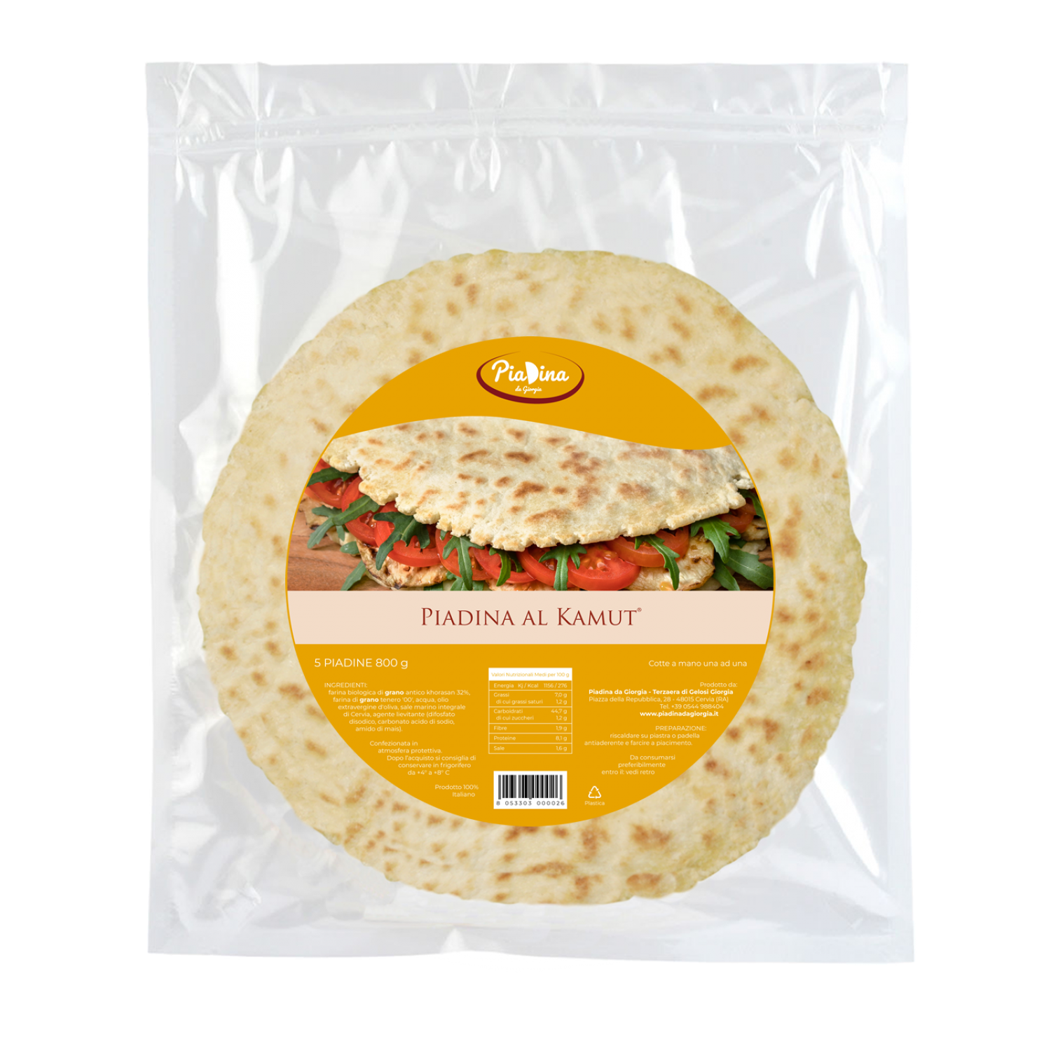Piadina al grano Khorasan