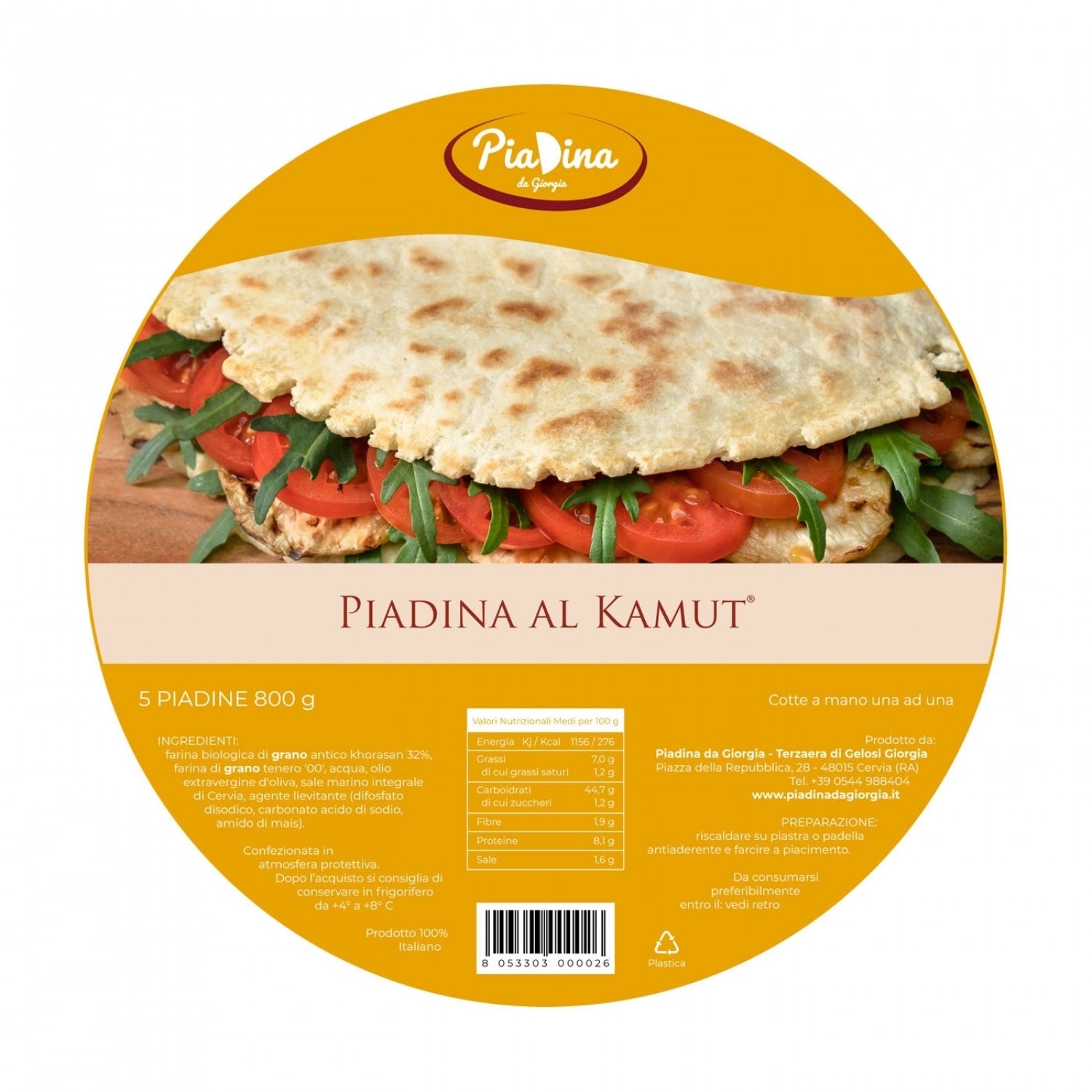 Piadina al grano Khorasan
